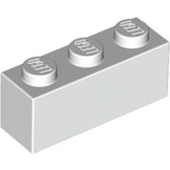 Lego kostka (kostička) 1x3, bílá (362201)